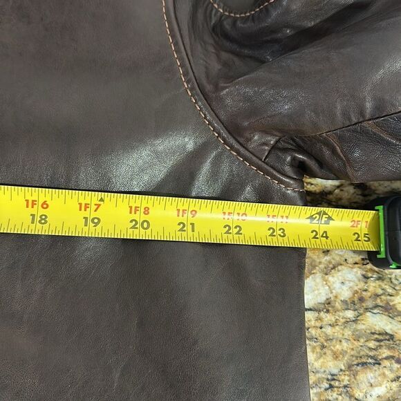 Wilsons Leather Pelle Studio Button Front Brown Jacket Size L - Picture 14 of 14